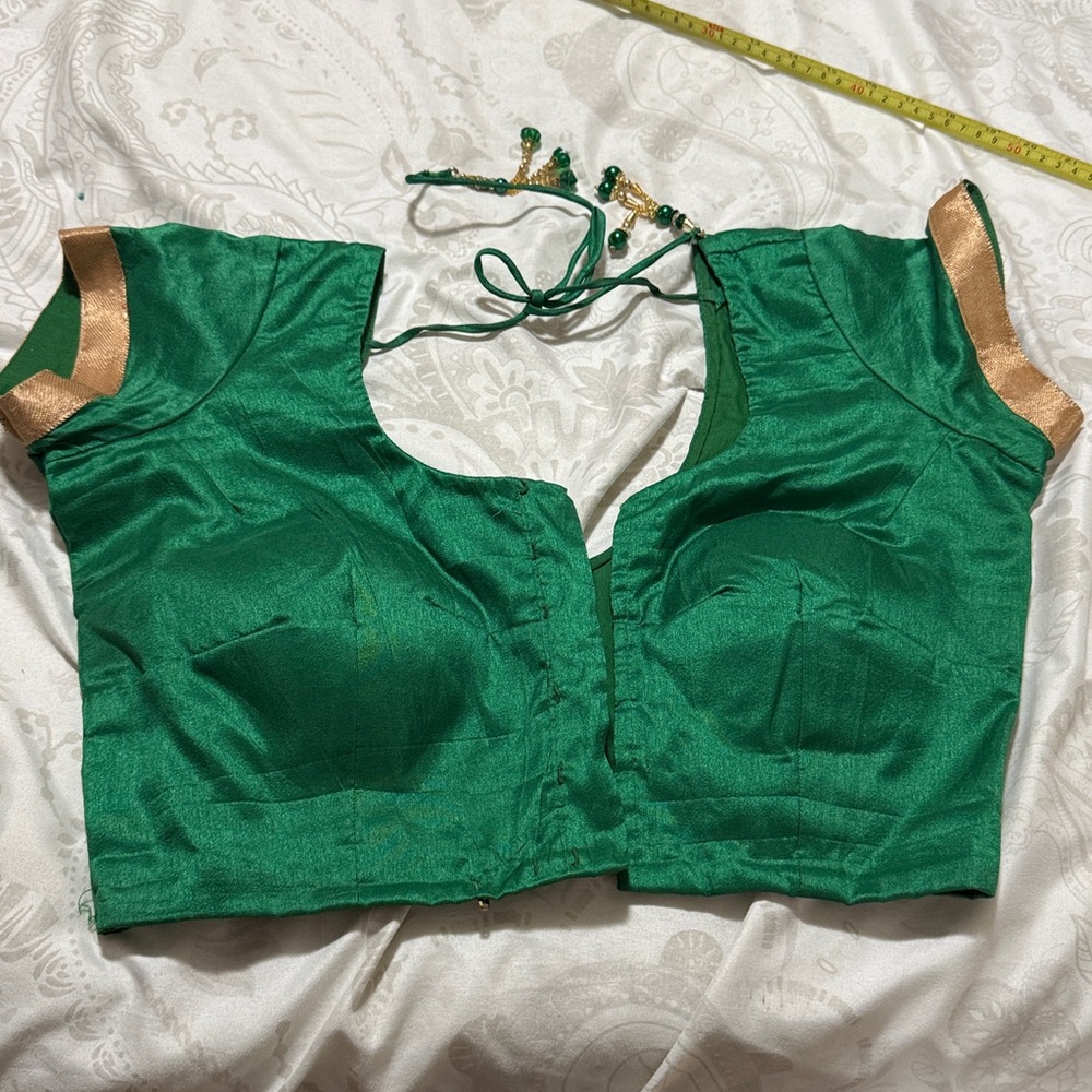 Green and Gold Blouse